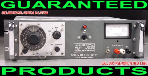 Usa behlman 10-c variable regulated 1? ac power supply source 400hz 45hz-2000hz for sale