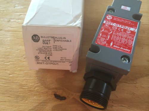 NEW NIB Allen Bradley 802T-DTPDJ1 red safety limit switch 4 circuits plug-in