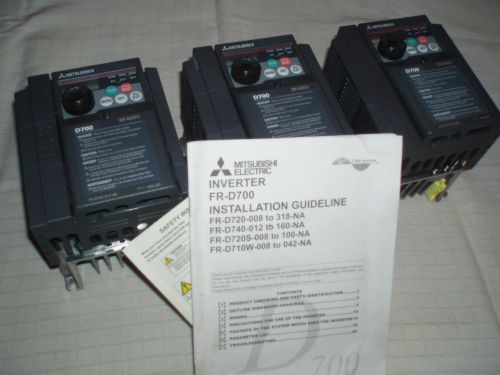 3 pcs- new MITSUBISHI D 700 FR-D740-012-NA 400V inverter freguency motor drive