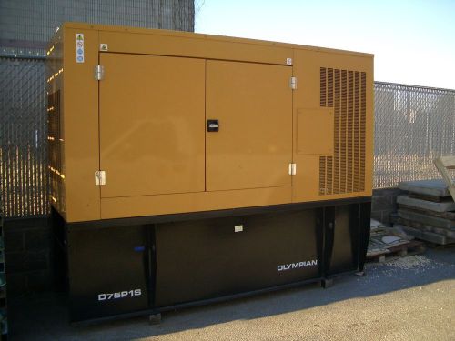 75KW CAT Generator Model # D75P1S with Base Tank