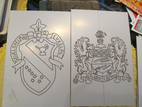 Engraving templates college sororities alpha phi &amp; alpha xi delta crests awards for sale