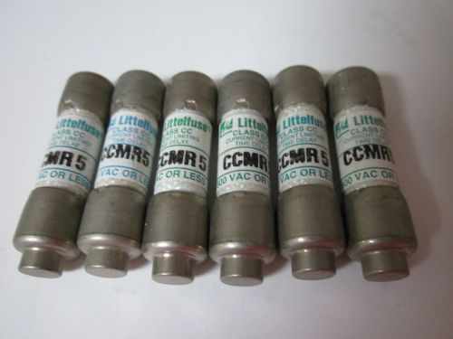 LOT OF 6 LITTELFUSE Class CC CCMR5 FUSE NEW NO BOX