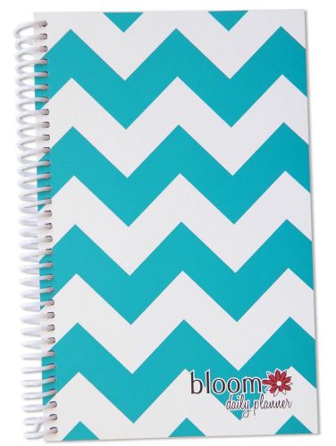 2015 Daily Planner Calendar Year Teal Chevron Office Desk School College