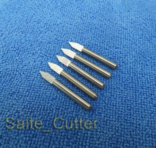 10 pcs carbide pcb engraving v shape flat bottom cnc bits router 45° 0.3mm 1/8&#034; for sale