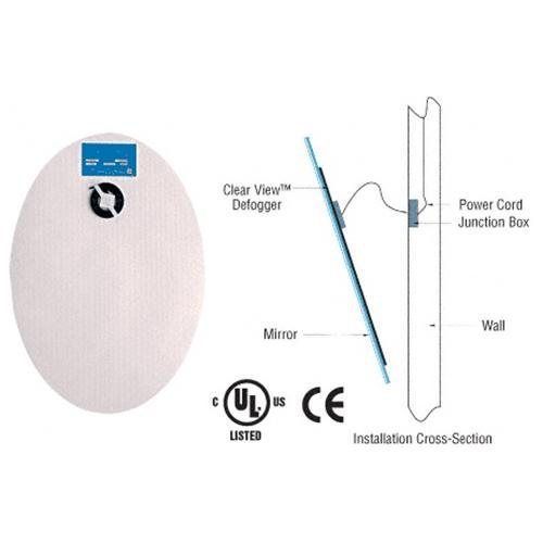 CRL 18&#034; x 26&#034; Clear View™ Oval Mirror Defogger 01826