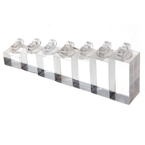 Set 7pcs Clear Plastic Finger Ring Display Stand Holder 29-55mm