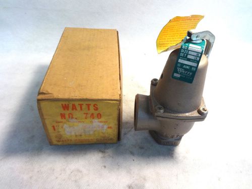 NEW WATTS MODEL 740 1&#034;X1-1/4&#034; RELIEF VALVE SEL 30 LBS