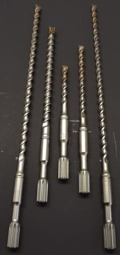 Hitachi SPLINE HAMMER DRILL 5 PIECE SET 22&#034;, 16&#034; 13&#034; 10&#034;  ROTARY BIT BRAND NEW