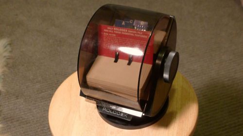 Vintage Retro Rolodex SW-24C Wood Grain Swivel File Index Cards