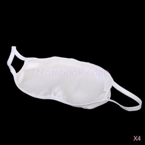 4x white double-layer pure silk mouth-muffle ear hoop half face mask anti-dust for sale
