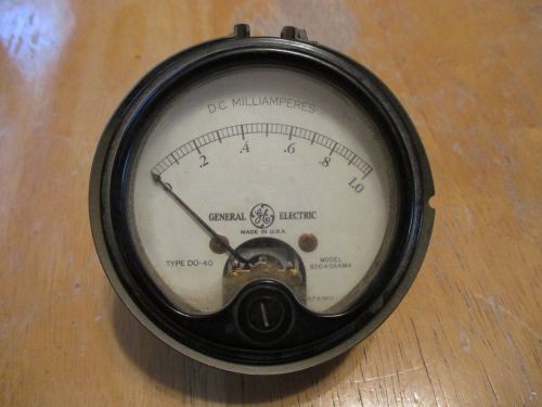 General Electric Amp Gauge 1.0 Reading Steampunk Industrial #8D040AAM4