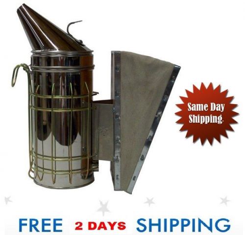 New Bee Hive Smoker Stainless Steel w/Heat Shield Beekeeping Equipment from VIVO