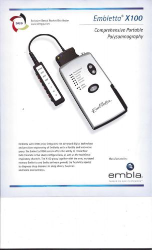 EMBLETTA X100 HOME SLEEP STUDY SYSTEM *motivated to sell* SLEEP APNEA DIAGNOSIS