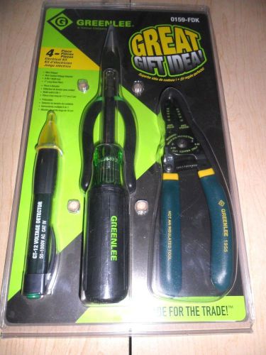 NEW Greenlee 0159-FDK Basic Tool Kit  4-Piece Set