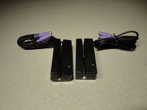 NEW LOT OF 2 ID INNOVATIONS PS2 CREDIT CARD READER MK 0XC2 BLACK TRACKS 1 2