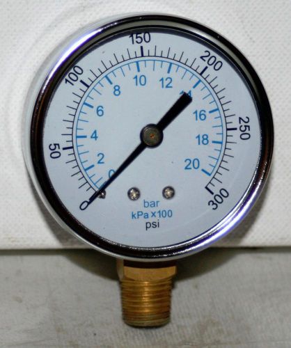 300 PSI  2.5&#034; IN DIAL 1/4 NPT PRESSURE GAUGE   NEW