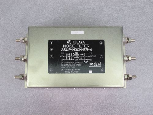 OKAYA 3SUP-H30H-ER-4 THREE PHASE NOISE FILTER 250V 30A 50/60Hz