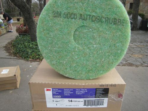 3M 5000   TOPLINE  AUTO-SCRUBBER 14&#034;   Pad Pads  Pk 5 Made USA