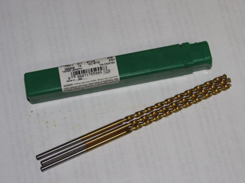 3 new ptd 9/64&#034; qc-91g taper length hss precision twist drill bits tin 55909 usa for sale