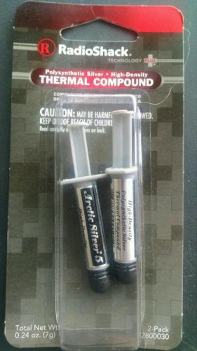 Polysynthetic Silver, High Density, Thermal compound, RadioShack, 2 Syringe