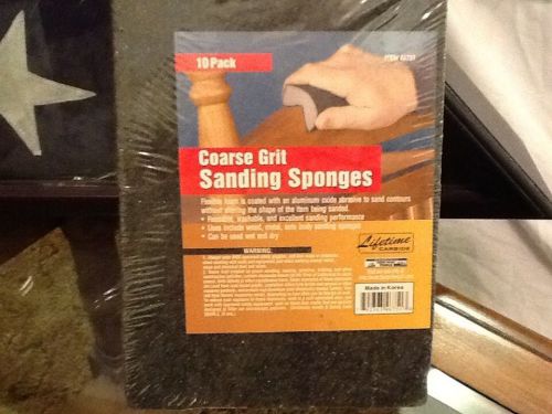 Harbor Freight - ( 10 PACK SANDING SPONGES COURSE GRIT #46751 NEW UNUSED )