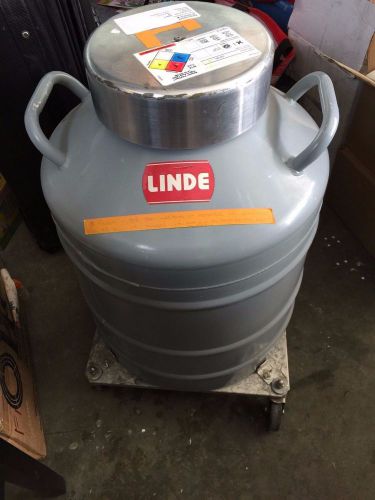 LINDE LIQUID NITROGEN CRYOGENIC TANK w/ Rolling Cart