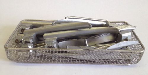 Mercury Fiberlight Fiber Optic Blades Laryngoscope Anesthesia 14 Pieces