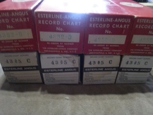 Esterline Angus Recorder Chart Paper 4305 C, 4332 D LOT of 8