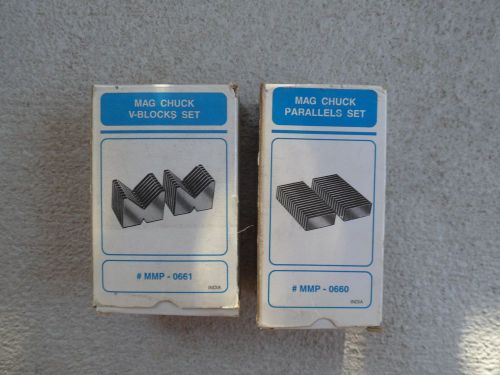 Mag Chuck Parallels Set &amp; Mag Chuck V-Block Set 0661/0660 Slightly Used.