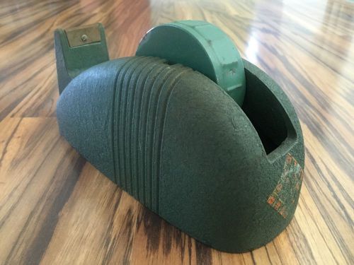 Old Art Deco Cast Iron Green Scotch Tape Dispenser Industrial Metal Heavy Duty