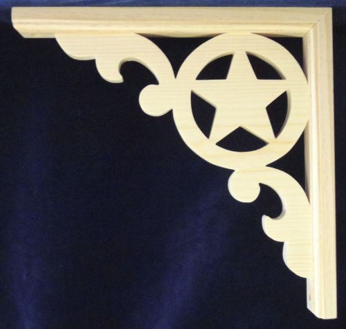 L&amp;G&#039;s Victorian Gingerbread Texas Lone Star Fretwork Corner Trim Brackets 10&#034;