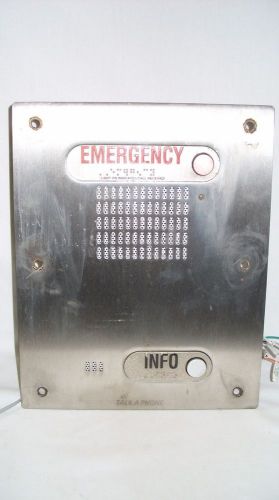 TALK-A-PHONE DUAL BUTTON EMERGENCY/INFO INTERCOM PHONE ETP-400D *AS IS*