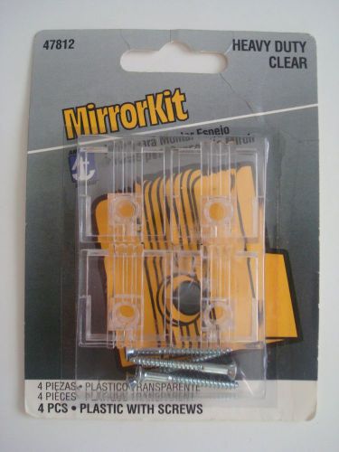 CLEAR HEAVY DUTY MIRROR CLIPS 4 PIECES