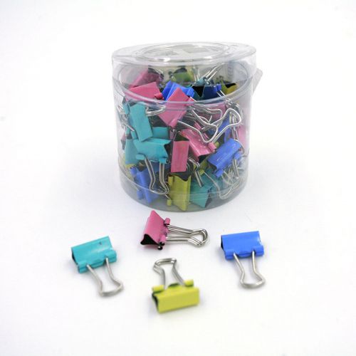 Mini 60 Assorted Office Organize Metal Binder Grip Clips 15mm Notes Letter UJ .L