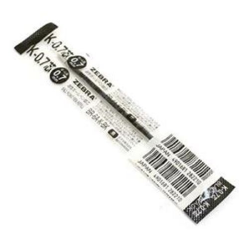 Zebra K-0.7 0.7mm Refill - Black Ink 10pcs