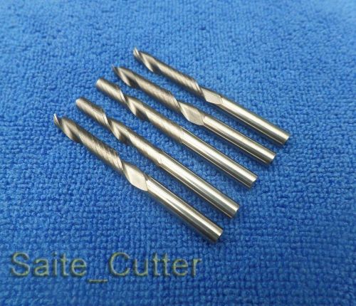 5 pcs Carbide endmill single flute one CNC router bits 4mm x 22mm