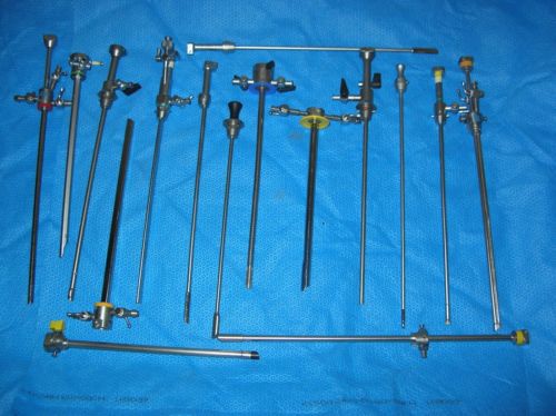 Lot of 16 miscellaneous endoscopy surgical tools circon olympus etc. endosope for sale