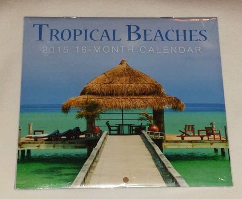 Tropical Beach Ocean Beaches 2015 Wall Mini Small Calendar 16 Month Planner NEW