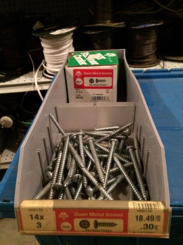 Lot of 75 pan head phillips sheet metal screws 14 x 3&#034; for sale