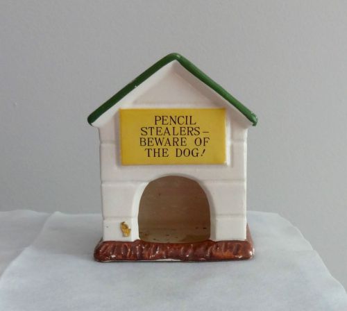 VINTAGE DOG HOUSE PEN &amp; PENCIL HOLDER - JAPAN