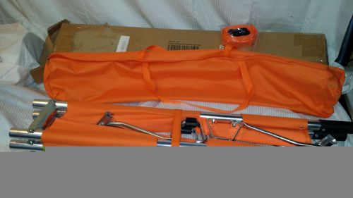 Allgear ~ 003-C-1F1 ~ Double Folding Pole Stretcher ~ Orange