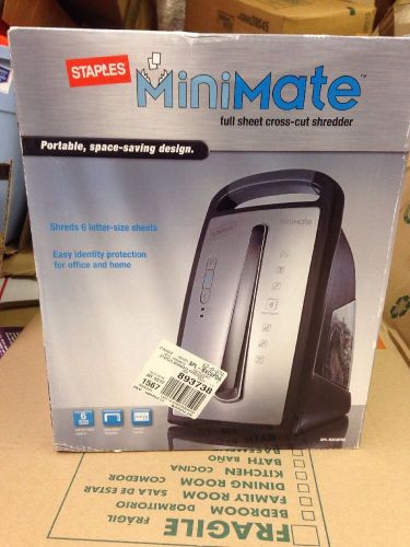 Staples Minimate 6 Sheet Cross-Cut Desktop Shredder-Model-SPL-NXC6PDA New