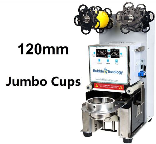 120mm jumbo fat cup- automatic bubble tea sealer machine - electric boba sealer for sale