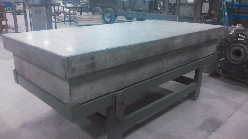 Granite surface plate 48&#034; x 96&#034; x 15&#034; w/ base grd b tool room layout calibration for sale