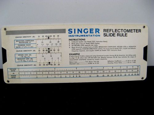 VINTAGE SINGER INSTRUMENTATION REFLECTOMETER SLIDE RULE -VGC