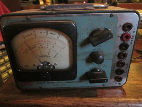 HICKOK MODEL 245 TUBE TYPE VOLT, OHM,  MILS, METER CAPACITOR TESTER