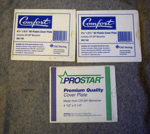 Comfort &amp; Prostar CR-39 Monomer 4 1/2&#034; x 5 1/4&#034; Welding Cover Plates NIP