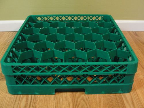 Traex Rack Master TR-12 Green Octogon 36 Compartment Glass Rack w/  Extender