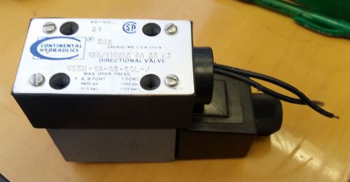 Continental Hydraulics VS5M-1A-GB-60L-J Directional Valve 120/110VAC 50/60Hz 21W