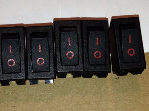 Oslo rocker switch, 2 pin, 6 pack 20A , 3/4 HP USA Made!